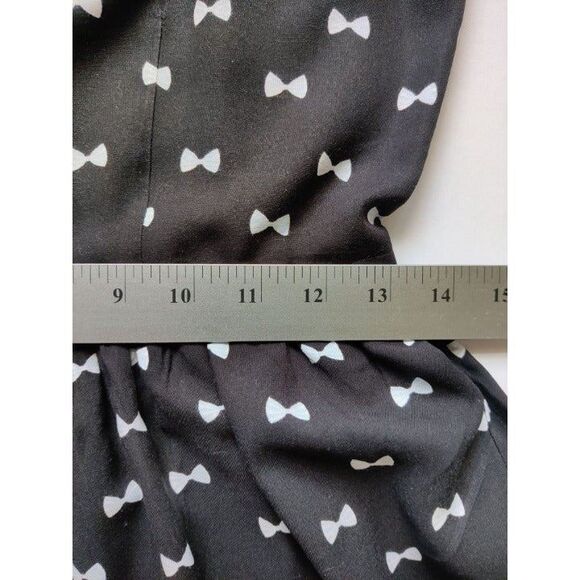 Junior Divided H&M Black White Bows Mini Dress Size 8‎ - Picture 8 of 10